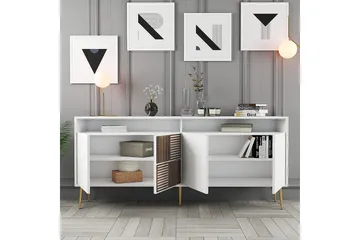 Lissione Konsolbord 180 cm - Guld/Hvid - Opbevaring - Opbevaringsmøbler - Skænke & sideboards