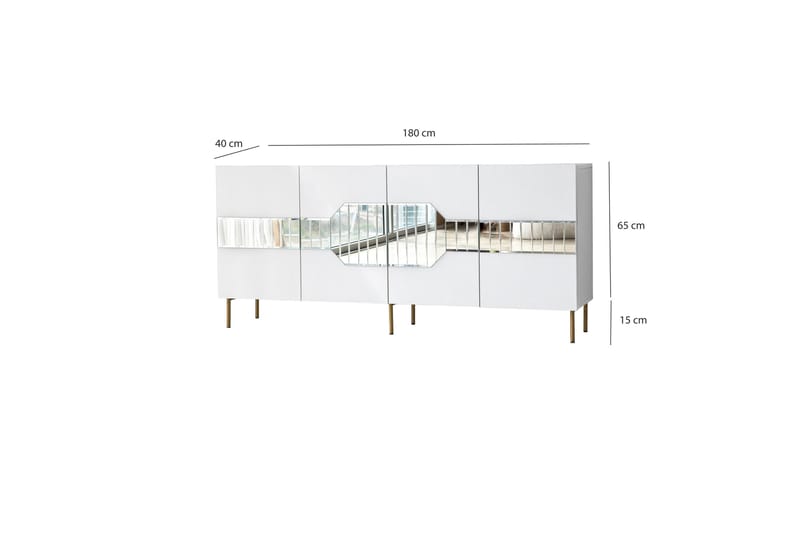 Lissione Konsolbord 180 cm - Hvid - Møbler - Borde - Aflastningsbord - Konsolbord & sidebord