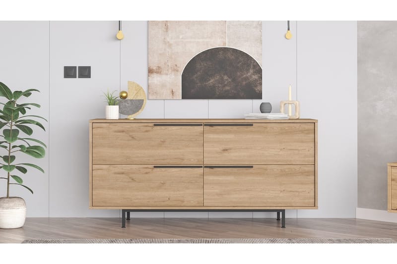 Liyakat Konsolbord 160 cm - Valnød finér - Møbler - Borde - Aflastningsbord - Konsolbord & sidebord