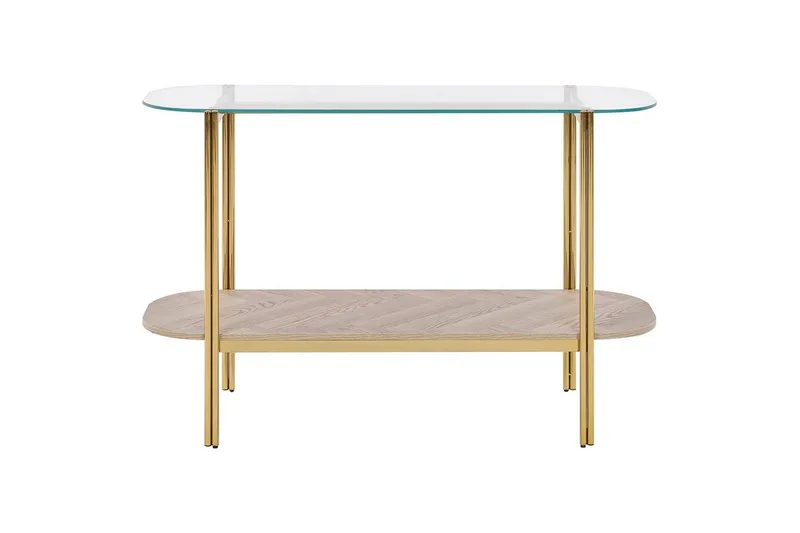 Konsolbord Lovell Guld, lyst træ - Guld, lyst træ - Møbler - Borde - Aflastningsbord - Entrébord