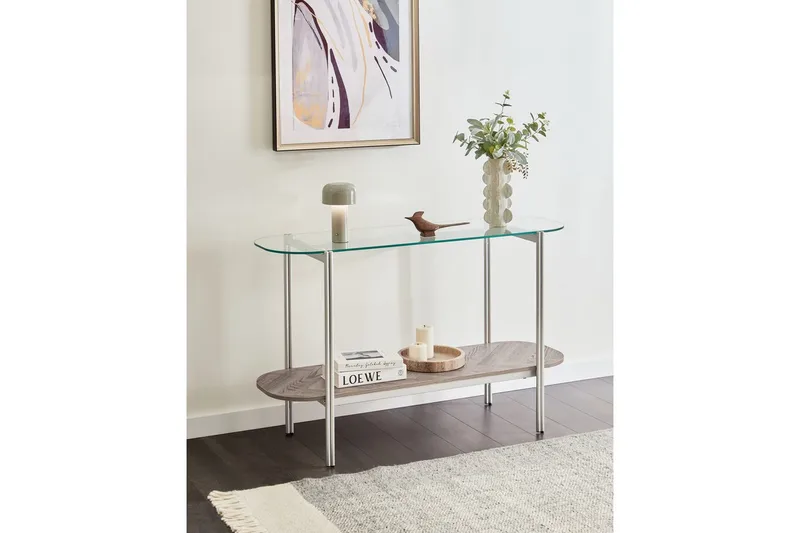 Konsolbord Lovell Sølv, lyst træ - Sølv, lyst træ - Møbler - Borde - Aflastningsbord - Entrébord