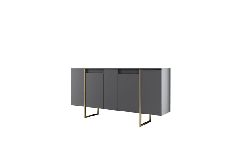 Luxe Konsolbord 160 cm - Grå/Guld - Opbevaring - Opbevaringsmøbler - Skænke & sideboards