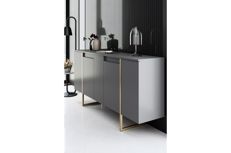 Luxe Konsolbord 160 cm - Grå/Guld - Entrébord - Konsolbord & sidebord