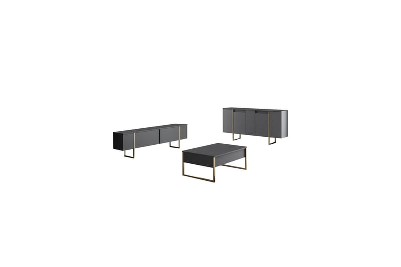 Luxe Konsolbord 160 cm - Grå/Guld - Entrébord - Konsolbord & sidebord