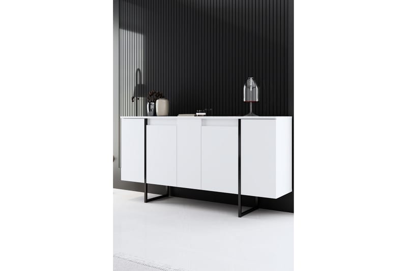 Luxe Konsolbord 160 cm - Hvid/Sort - Entrébord - Konsolbord & sidebord