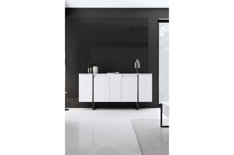 Luxe Konsolbord 160 cm - Hvid/Sort - Møbler - Borde - Aflastningsbord - Konsolbord & sidebord