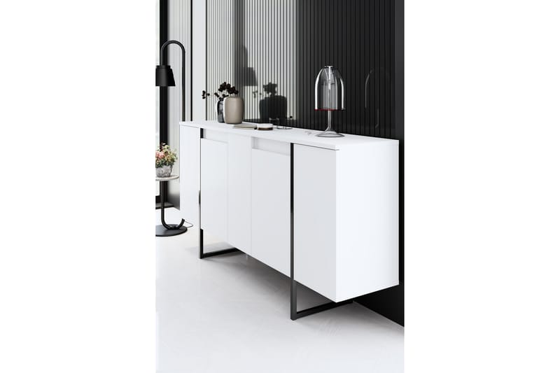 Luxe Konsolbord 160 cm - Hvid/Sort - Møbler - Borde - Aflastningsbord - Konsolbord & sidebord
