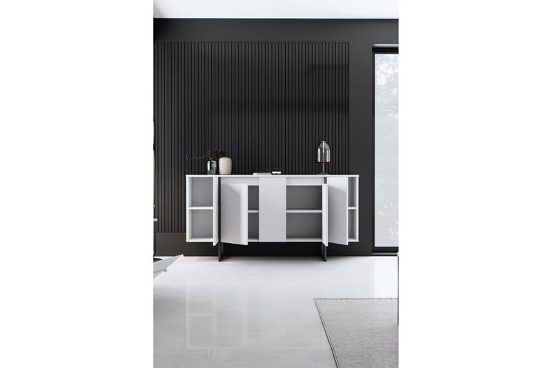 Luxe Konsolbord 160 cm - Hvid/Sort - Møbler - Borde - Aflastningsbord - Konsolbord & sidebord