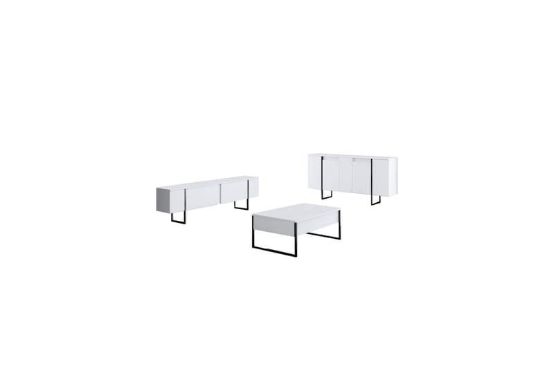 Luxe Konsolbord 160 cm - Hvid/Sort - Møbler - Borde - Aflastningsbord - Konsolbord & sidebord