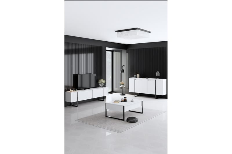 Luxe Konsolbord 160 cm - Hvid/Sort - Entrébord - Konsolbord & sidebord