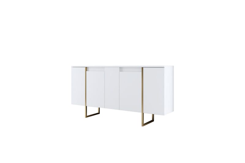 Luxe Konsolbord 160 cm - Vit/Guld - Opbevaring - Opbevaringsmøbler - Skænke & sideboards