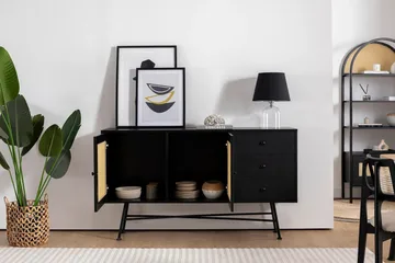 Makwana Konsolbord 160 cm - Sort - Opbevaring - Opbevaringsmøbler - Skænke & sideboards