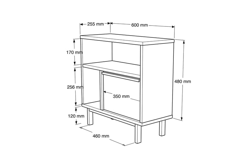 Manuja Skænk 60 cm - Oak - Møbler - Borde - Aflastningsbord - Konsolbord & sidebord