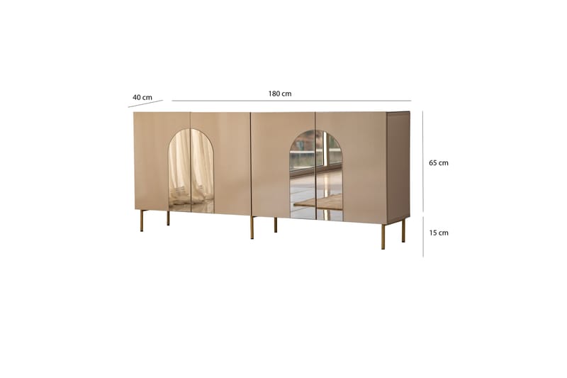 Mirrilnesh Konsolbord 180 cm - Bronze/Guld - Møbler - Borde - Aflastningsbord - Konsolbord & sidebord