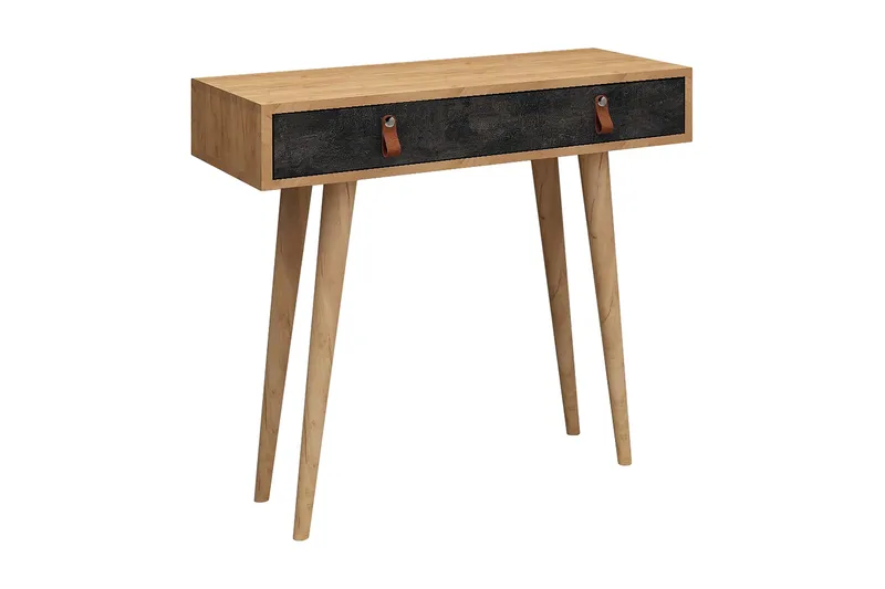 Mod Design aflastningsbord Læder beslag, Grå / træ