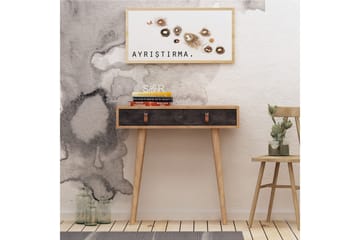 Mod Design aflastningsbord Læder beslag - Grå / træ - Møbler - Borde - Aflastningsbord - Konsolbord & sidebord