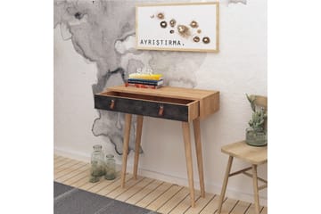 Mod Design aflastningsbord Læder beslag - Grå / træ - Møbler - Borde - Aflastningsbord - Konsolbord & sidebord