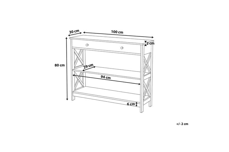 Montgomery konsolbord 100 cm - Hvid - Møbler - Borde - Aflastningsbord - Konsolbord & sidebord