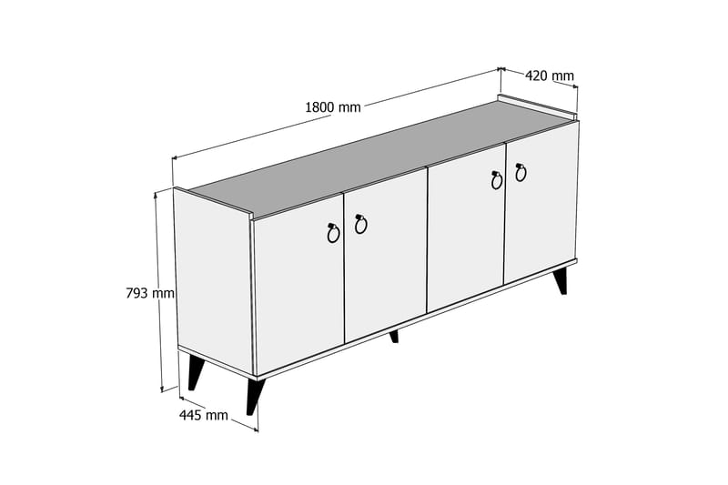 Narula Konsolbord 180 cm - Brun - Møbler - Borde - Aflastningsbord - Konsolbord & sidebord