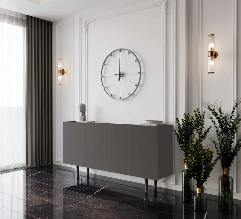 Konsolbord Nordure Capella (140 x 60 x 40 cm) Grå - Grå - Møbler - Borde - Aflastningsbord - Entrébord
