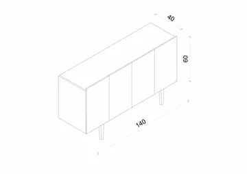 Konsolbord Nordure Capella (140 x 60 x 40 cm) Hvid - Hvid - Møbler - Borde - Aflastningsbord - Entrébord