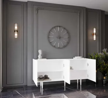 Konsolbord Nordure Capella (140 x 60 x 40 cm) Hvid - Hvid - Møbler - Borde - Aflastningsbord - Entrébord
