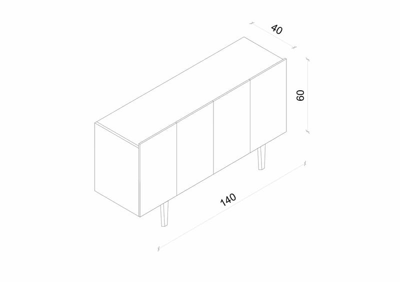 Konsolbord Nordure Capella (140 x 60 x 40 cm) Sandsten - Sandsten - Møbler - Borde - Aflastningsbord - Entrébord