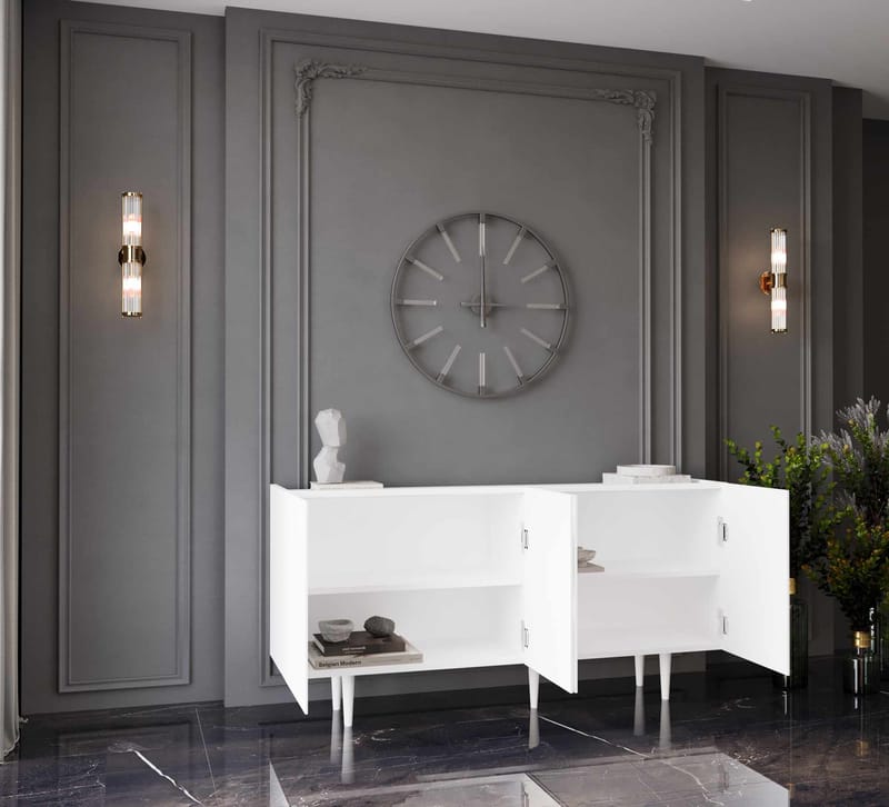 Konsolbord Nordure Capella (160 x 60 x 40 cm) Hvid - Hvid - Møbler - Borde - Aflastningsbord - Entrébord
