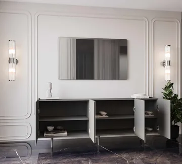 Konsolbord Nordure Capella (180 x 60 x 40 cm) Grå - Grå - Møbler - Borde - Aflastningsbord - Entrébord