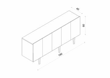 Konsolbord Nordure Capella (180 x 60 x 40 cm) Hvid - Hvid - Møbler - Borde - Aflastningsbord - Entrébord