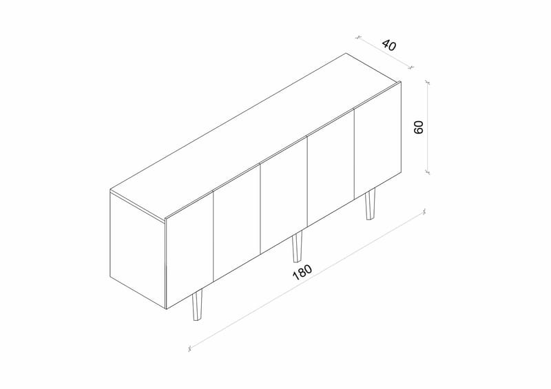 Konsolbord Nordure Capella (180 x 60 x 40 cm) Sandsten - Sandsten - Møbler - Borde - Aflastningsbord - Entrébord