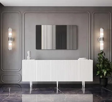 Konsolbord Nordure Capella (200 x 60 x 40 cm) Hvid - Hvid - Møbler - Borde - Aflastningsbord - Entrébord