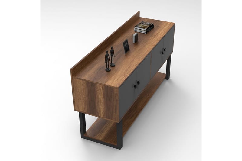 Numandro Reliefbord 180 cm - Teak / antracit - Møbler - Borde - Aflastningsbord - Konsolbord & sidebord