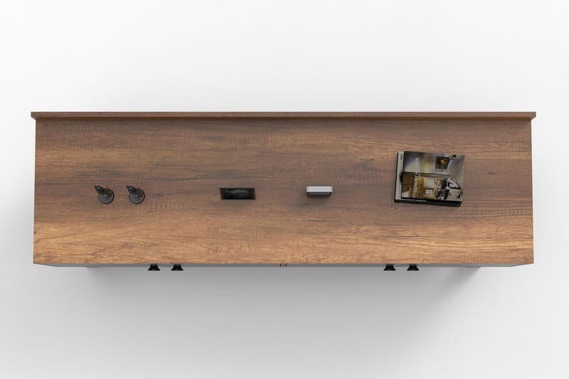 Numandro Reliefbord 180 cm - Teak / antracit - Entrébord - Konsolbord & sidebord