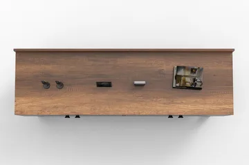 Numandro Reliefbord 180 cm - Teak / antracit - Møbler - Borde - Aflastningsbord - Konsolbord & sidebord