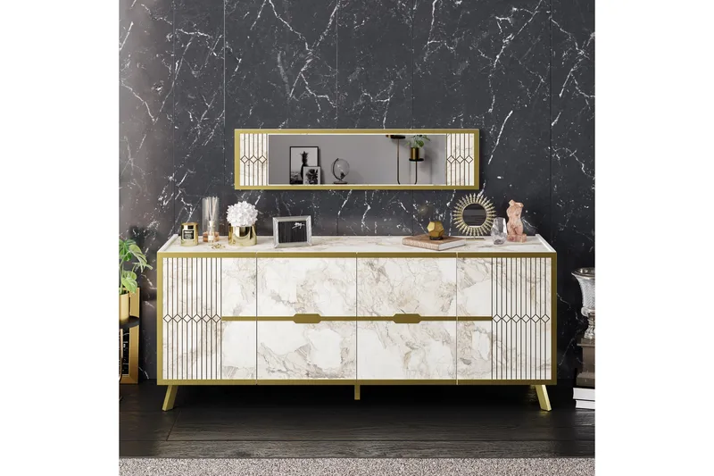 Ocotla Konsolbord 180 cm - Hvid - Møbler - Borde - Aflastningsbord - Konsolbord & sidebord