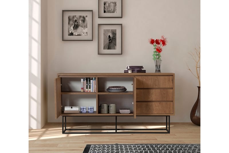 Pribeta Konsolbord 140 cm - Mørkebrun / sort - Møbler - Borde - Aflastningsbord - Konsolbord & sidebord