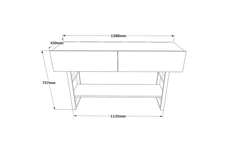 Rinorea Konsolbord 139x75,7 cm - Grøn - Entrébord - Konsolbord & sidebord