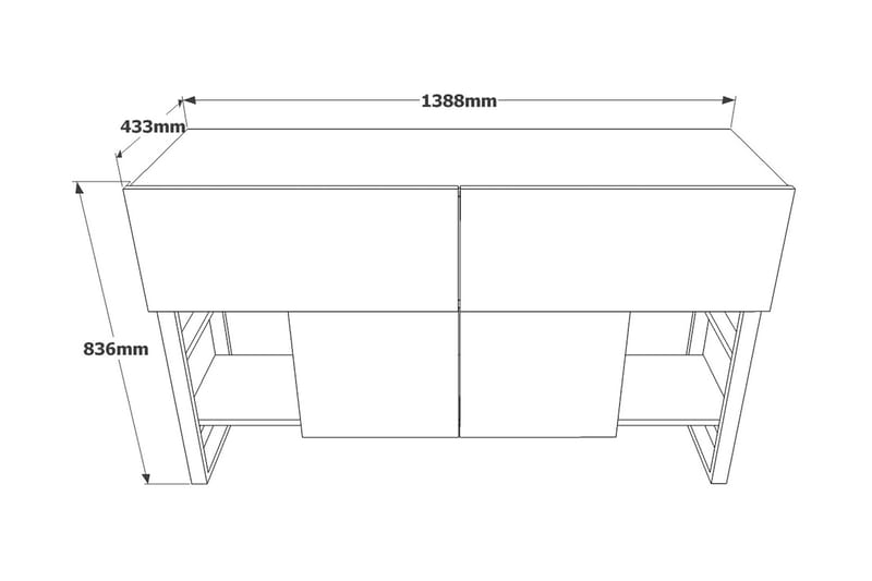 Rinorea Konsolbord 139x83,6 cm - Grøn - Entrébord - Konsolbord & sidebord