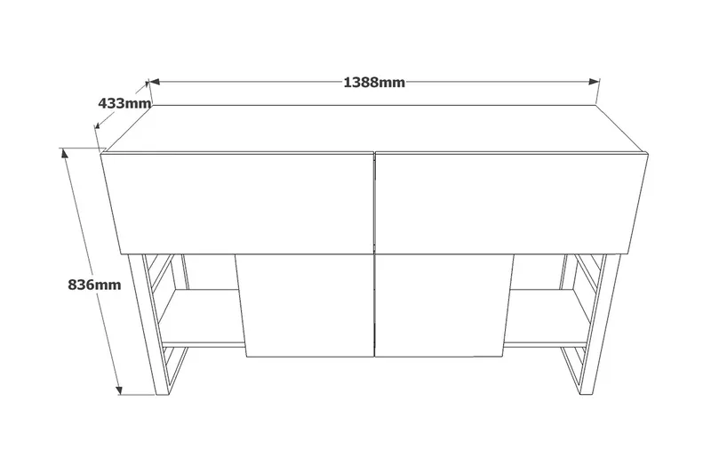 Rinorea Konsolbord 139x83,6 cm - Grøn - Møbler - Borde - Aflastningsbord - Konsolbord & sidebord