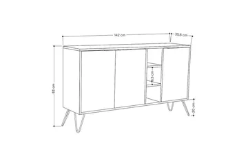 Rinorea Konsolbord 142x83 cm - Brun - Møbler - Borde - Aflastningsbord - Konsolbord & sidebord