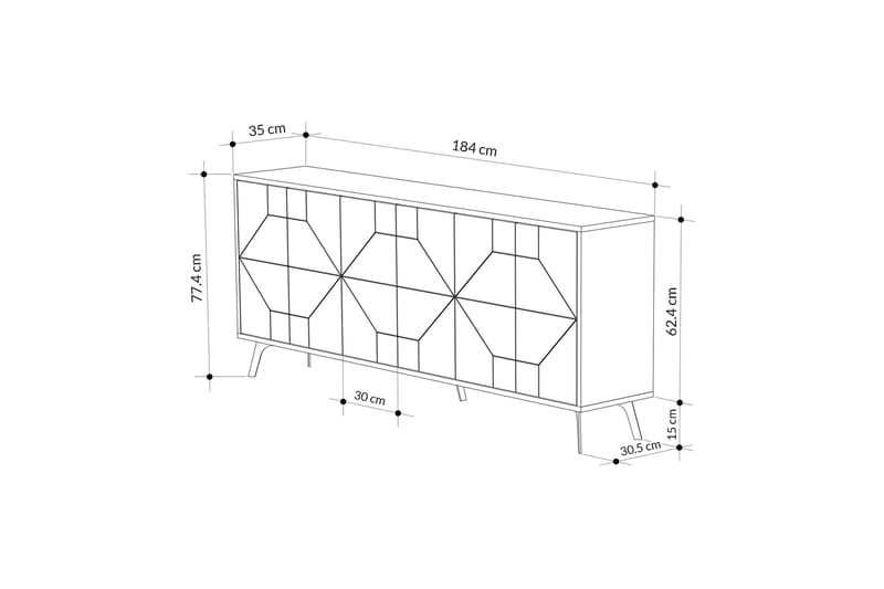 Rinorea Konsolbord 184x77,4 cm - Brun - Entrébord - Konsolbord & sidebord