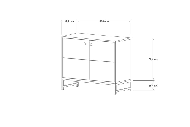 Rinorea Konsolbord 90x75 cm - Blå - Møbler - Borde - Aflastningsbord - Konsolbord & sidebord