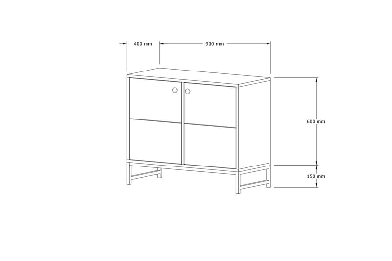 Rinorea Konsolbord 90x75 cm - Blå - Entrébord - Konsolbord & sidebord