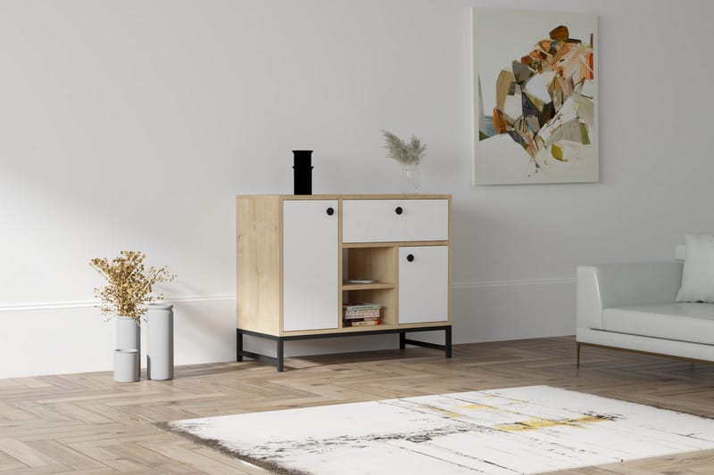 Rinorea Konsolbord 90x75 cm - Hvid - Møbler - Borde - Aflastningsbord - Konsolbord & sidebord
