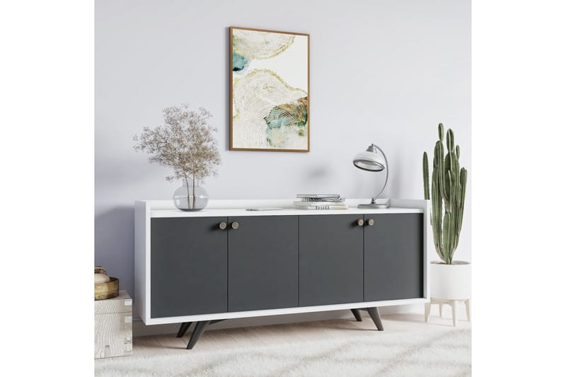 Ruigoord Konsolbord 150 cm - Hvid/Antracit - Møbler - Borde - Aflastningsbord - Konsolbord & sidebord