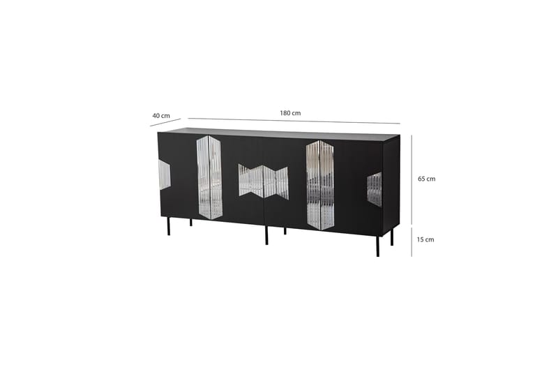 Seyring Konsolbord 180 cm - Sort - Møbler - Borde - Aflastningsbord - Konsolbord & sidebord