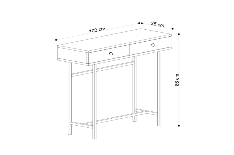 Skænk Eg| Sort - Møbler - Borde - Aflastningsbord - Konsolbord & sidebord