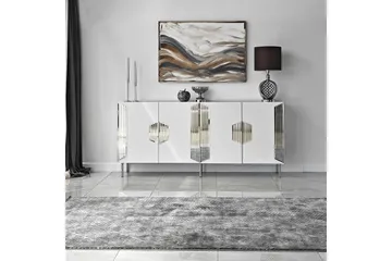 Stedum Konsolbord 180 cm - Hvid/Sølv - Opbevaring - Opbevaringsmøbler - Skænke & sideboards