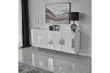 Stedum Konsolbord 180 cm - Hvid/Sølv - Opbevaring - Opbevaringsmøbler - Skænke & sideboards